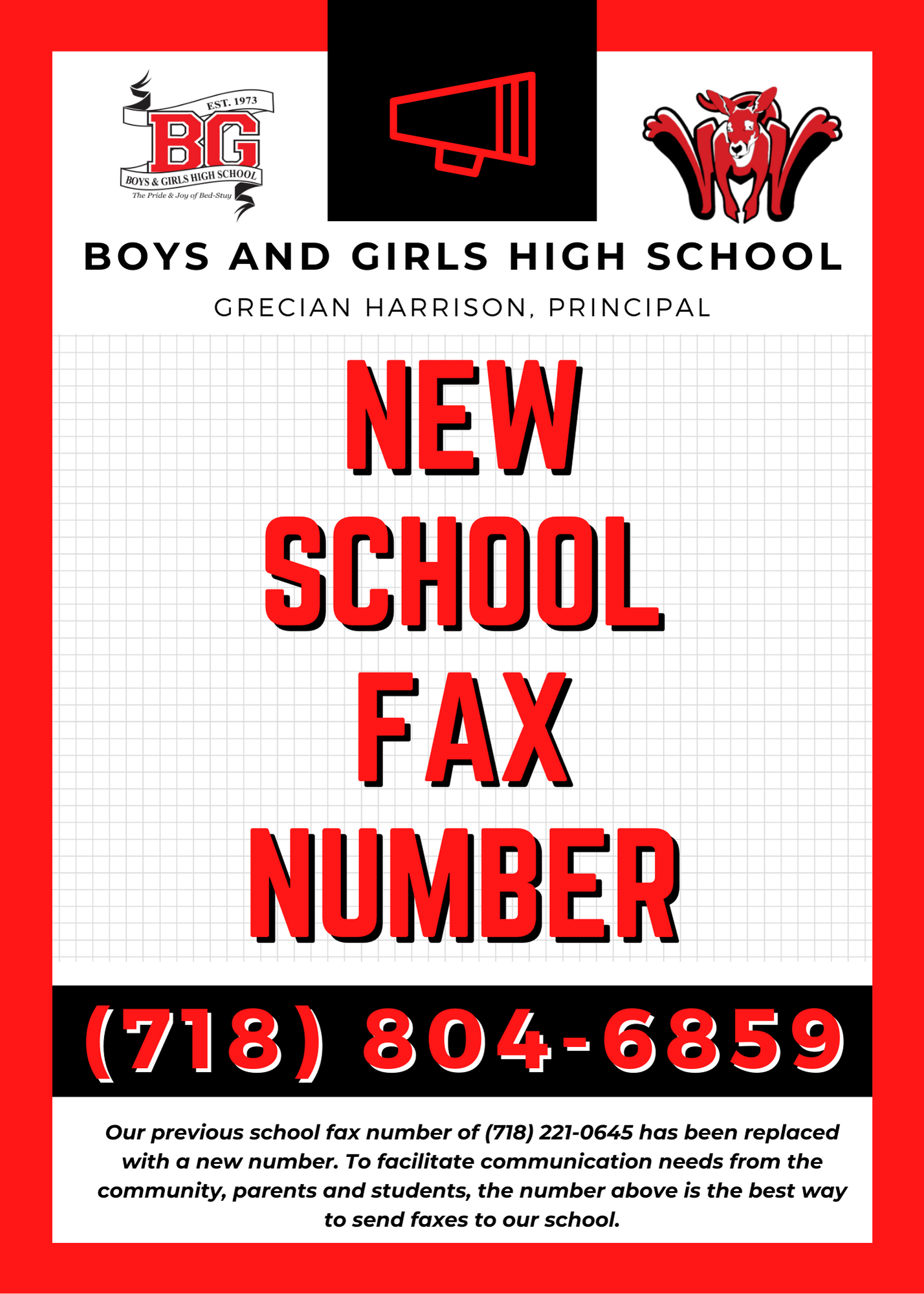 BGHS New Contact Number - (929) 397 - 3151
